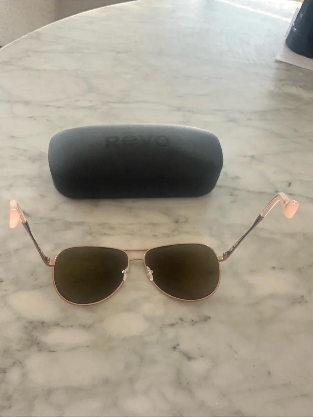 Revo - Relay Rose Gold Aviator Sunglasses